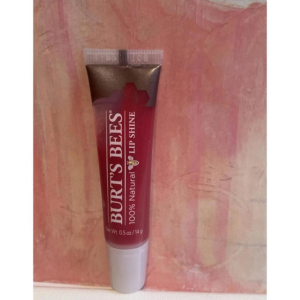 new-Burt’s Bees Lip Shine 100% Natural-050 Pucker Peachy-lip gloss tube-.5oz